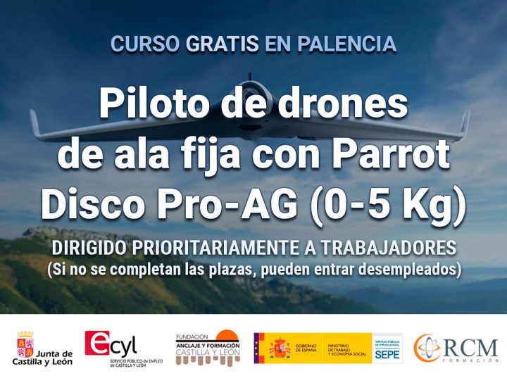 Curso gratis en Palencia de PILOTO DE DRONES para trabajadores