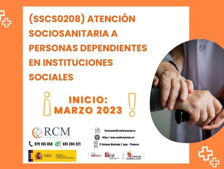 Curso de atención sociosanitaria en Palencia gratis para desempleados