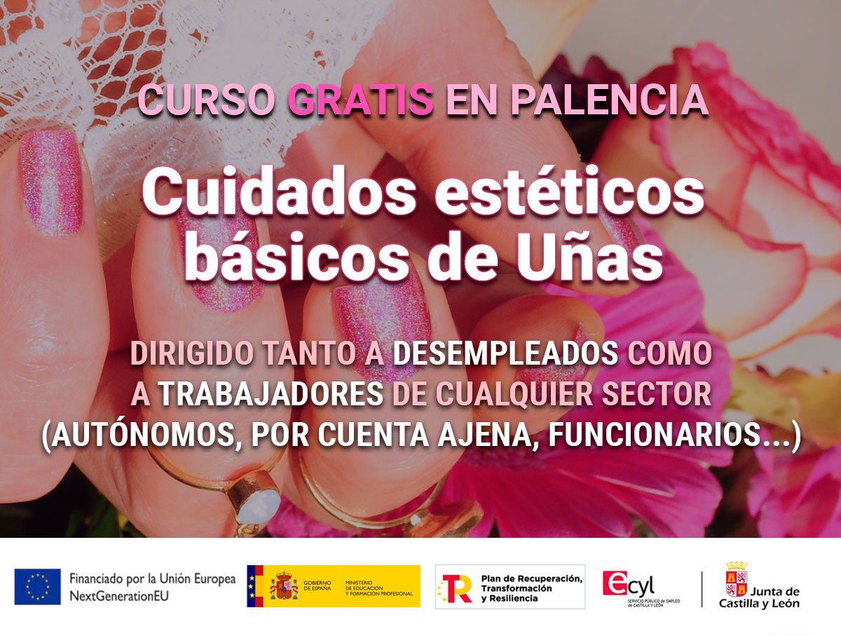 Curso gratis en Palencia de Cuidados estáticos básicos de uñas