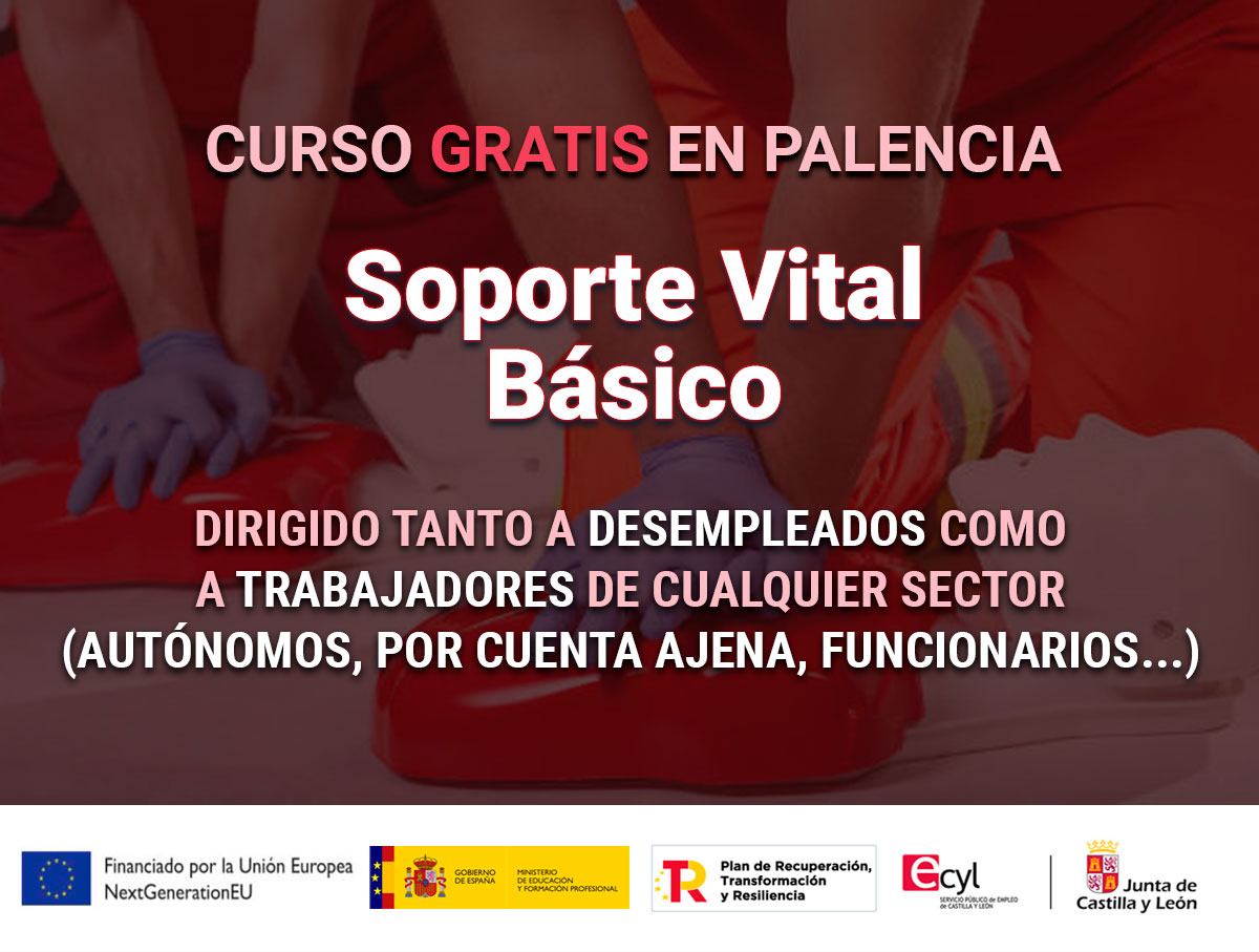 Curso gratis en Palencia de Soporte Vital Básico