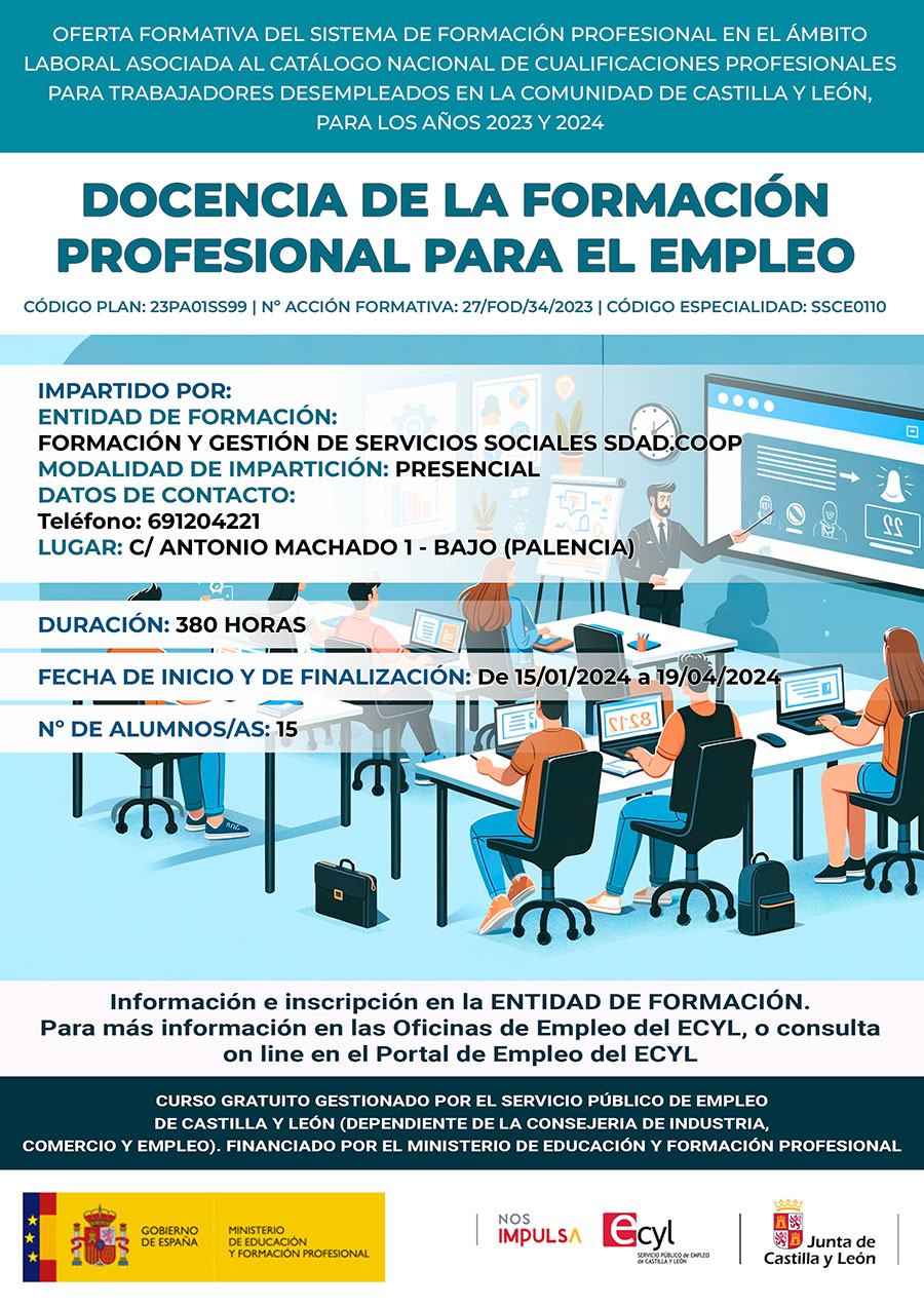 Docencia de la formación profesional para el empleo (SSCE0110)