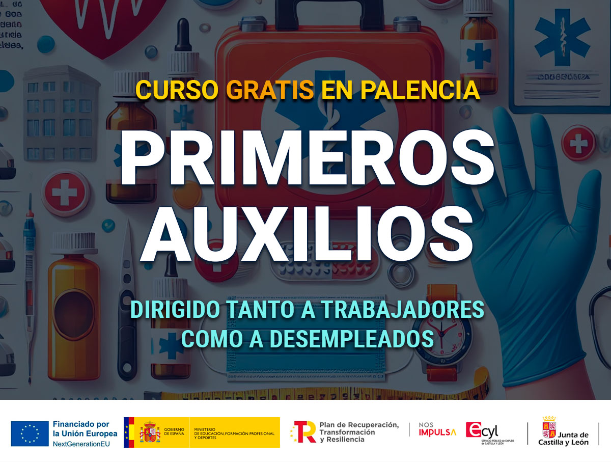 Curso gratis en Palencia de PRIMEROS AUXILIOS