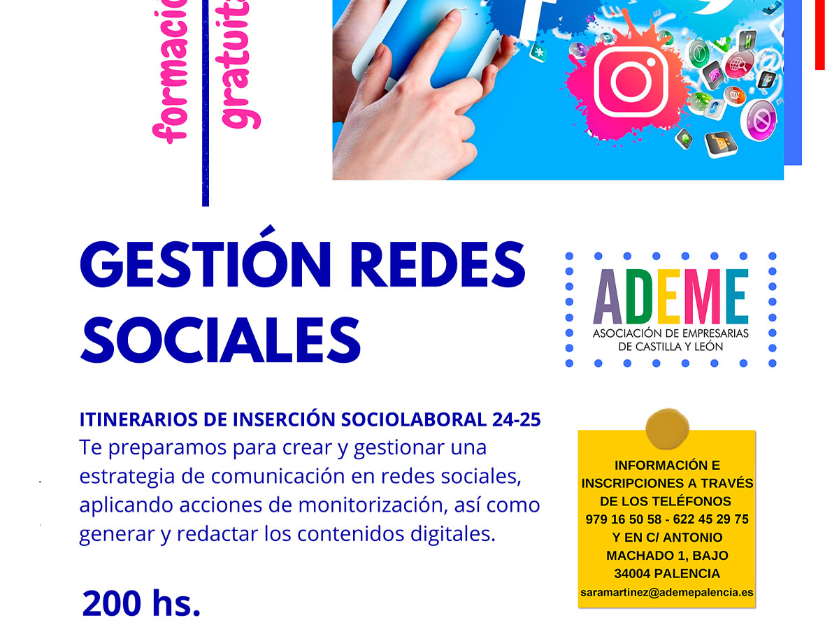 Curso de gestión de redes sociales