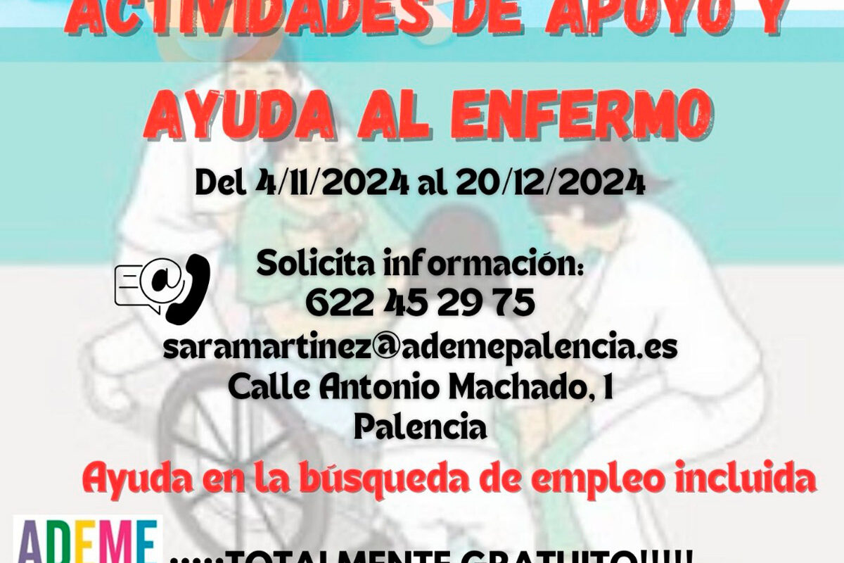 ACTIVIDADES DE APOYO Y AYUDA AL ENFERMO