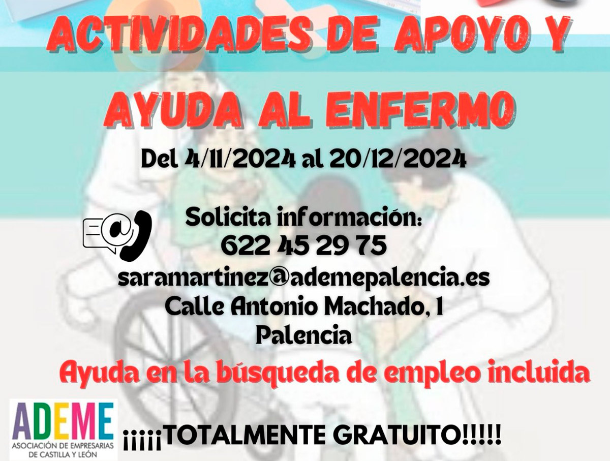 ACTIVIDADES DE APOYO Y AYUDA AL ENFERMO