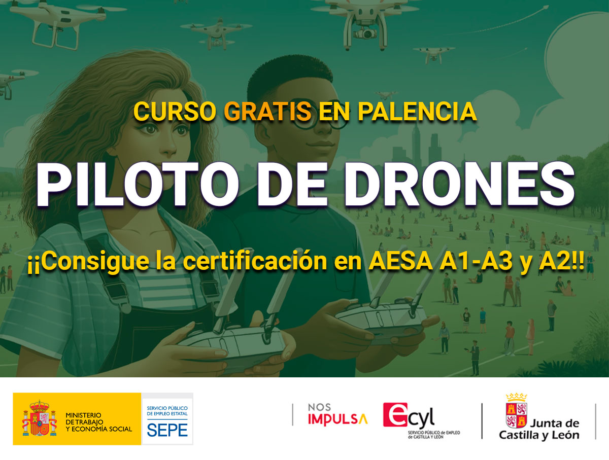 Curso gratis en Palencia de Piloto de Drones